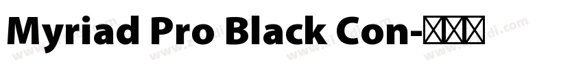 Myriad Pro Black Con字体转换